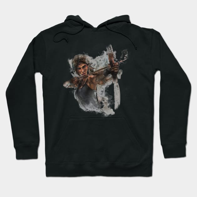 Tomb Raider Painting Hoodie by TortillaChief